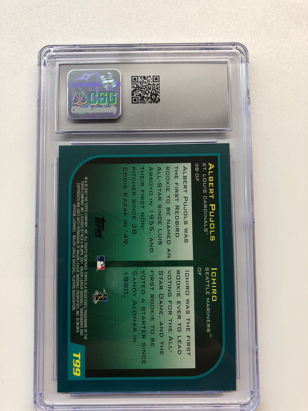 2001 Topps Traded Ichiro/Albert Pujols CSG 9