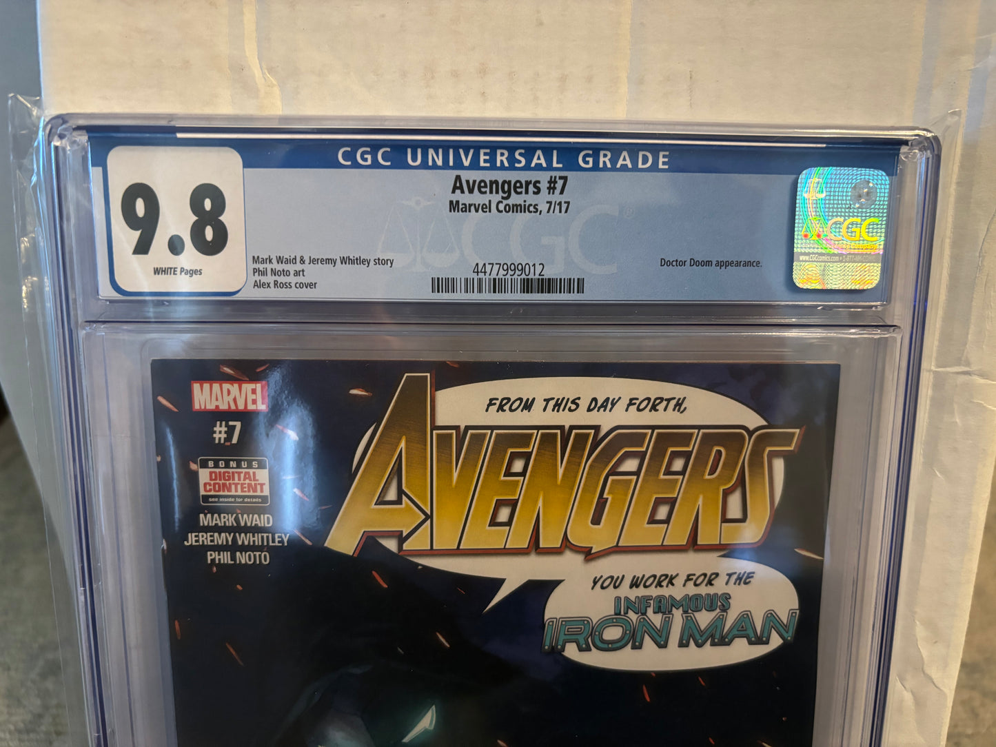Avengers #7 CGC 9.8 - Label
