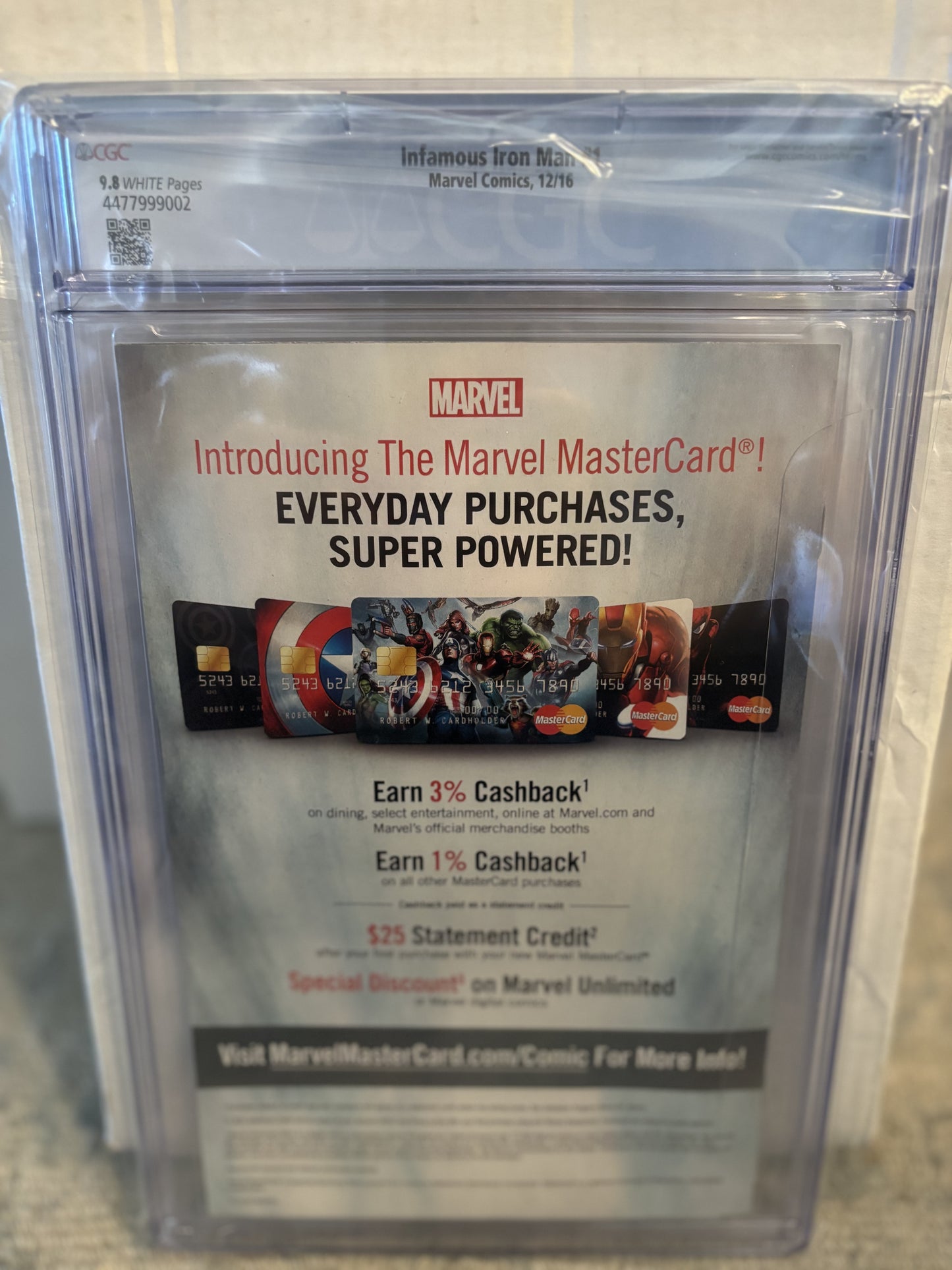 Infamous Iron Man #1 CGC 9.8- Back