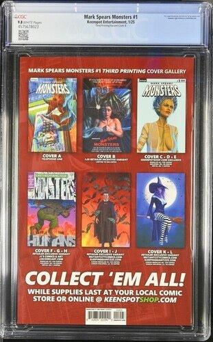 Mark Spears Monsters #1 CGC 9.8 - Covert Comics and Collectibles