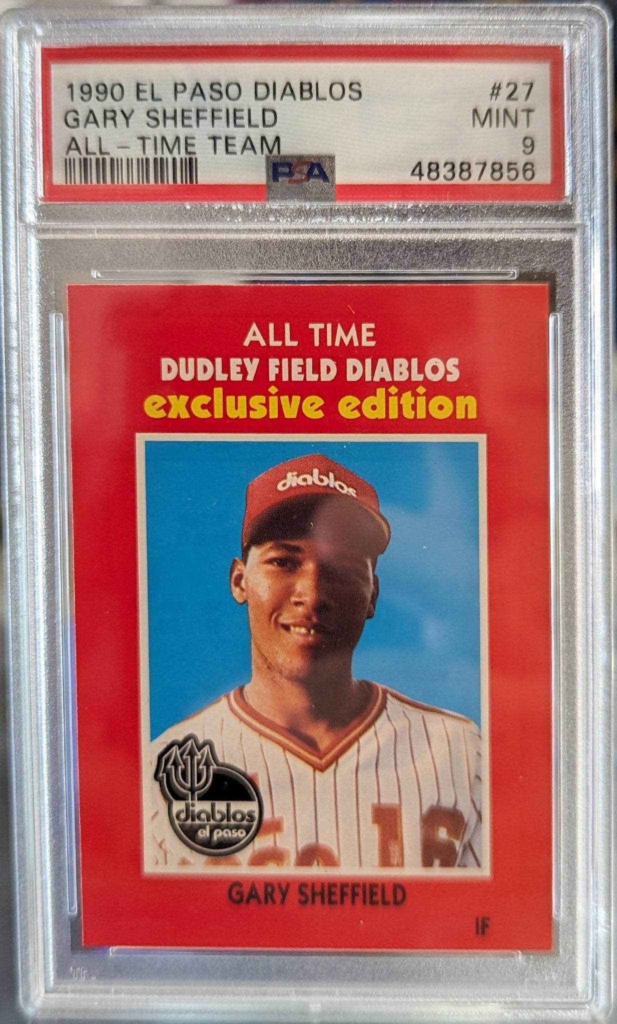 1990 El Paso Diablos Gary Sheffield Card - Covert Comics and Collectibles