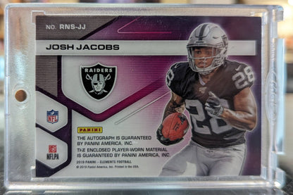 2019 Panini Elements Rookie Neon Signs Josh Jacobs Auto 7/15 - Covert Comics and Collectibles