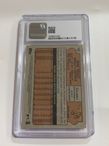 2021 Topps Heritage Chrome Mike Trout CSG 9