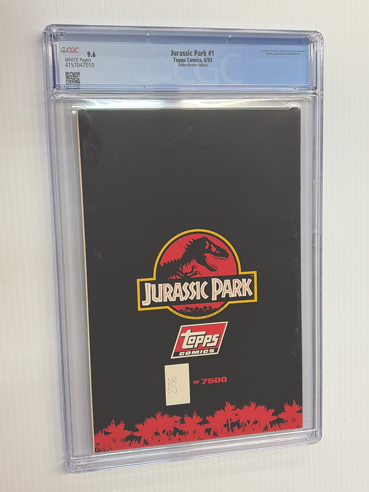 Jurassic Park #1 Amberchrome Edition 2356/7500 CGC 9.6