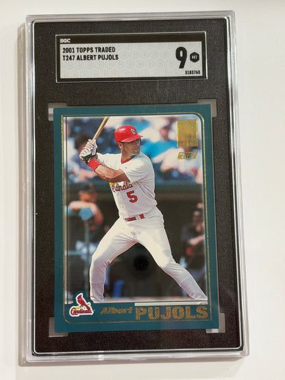 2001 Topps Traded Albert Pujols Rookie Card SGC 9