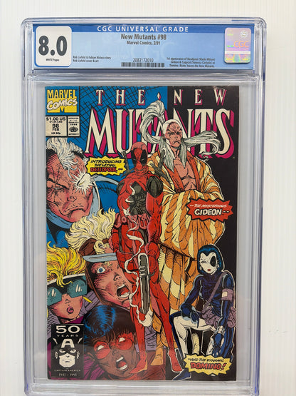 New Mutants #98 CGC 8.0 1st Appearance of Deadpool