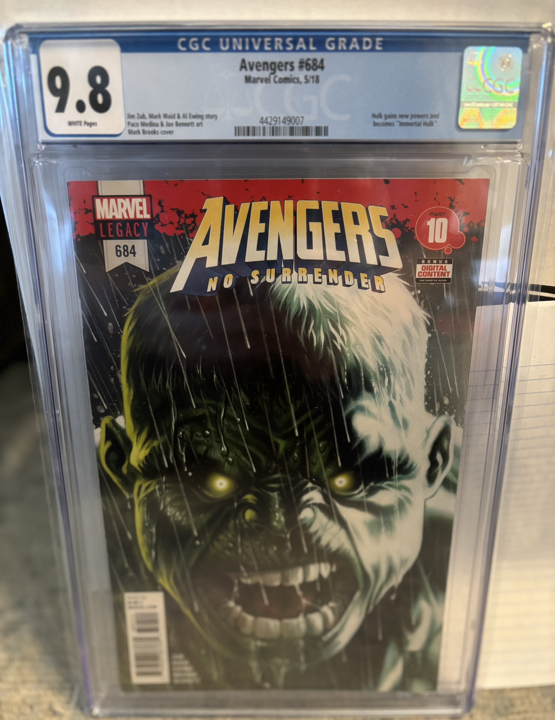 Avengers #684 CGC 9.8 - (Hulk becomes Immortal Hulk)