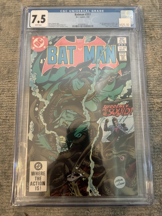 Batman #357 CGC 7.5 1st Appearance of Killer Croc (Waylon Jones) & Jason Todd- Front