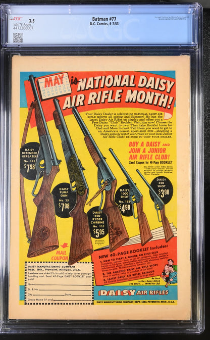 Batman #77 CGC 3.5