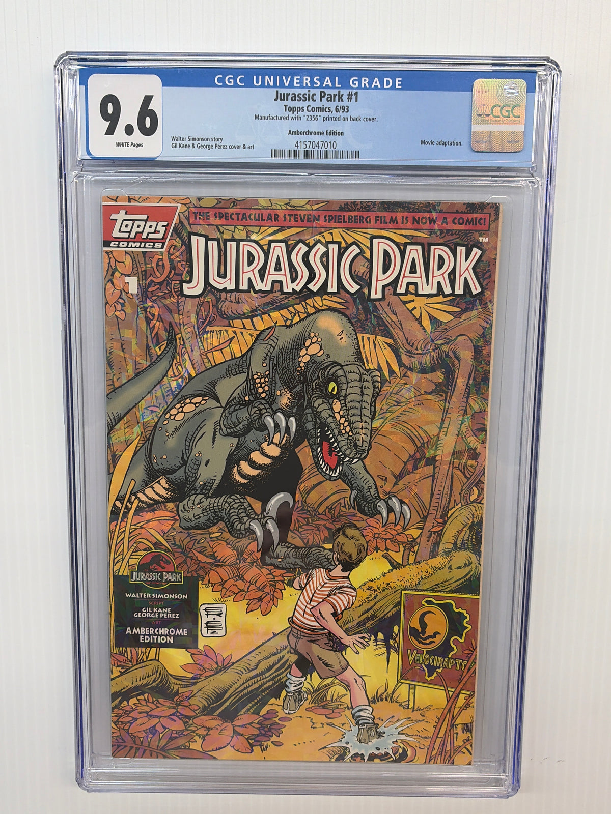 Jurassic Park #1 Amberchrome Edition 2356/7500 CGC 9.6