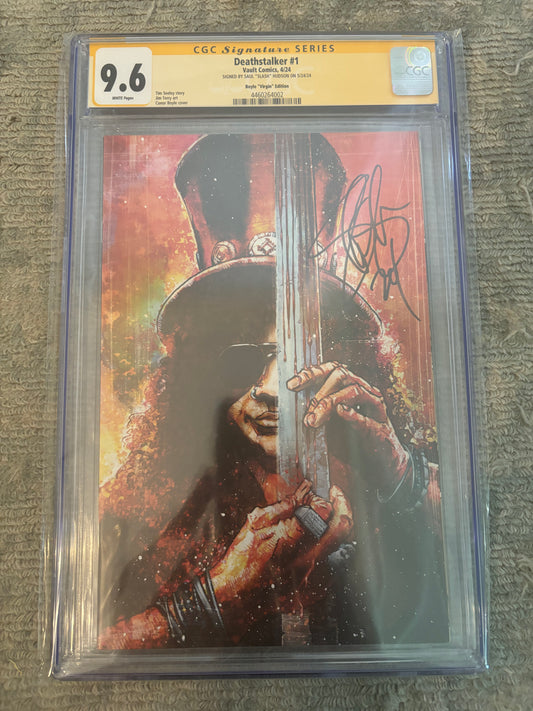 Deathstalker #1 CGC Signature Series 9.6 Signed by Saul "Slash" Hudson- Front