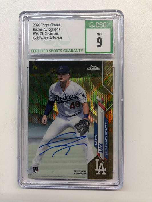2020 Topps Chrome Gavin Lux Autograph CSG 9