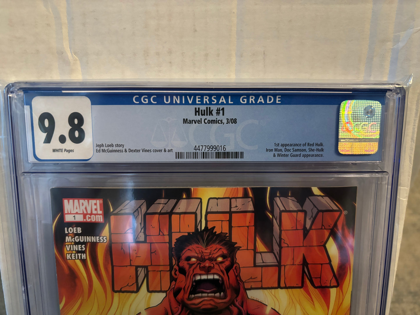 Hulk #1 CGC 9.8 - 1st Appearance of Red Hulk - Label