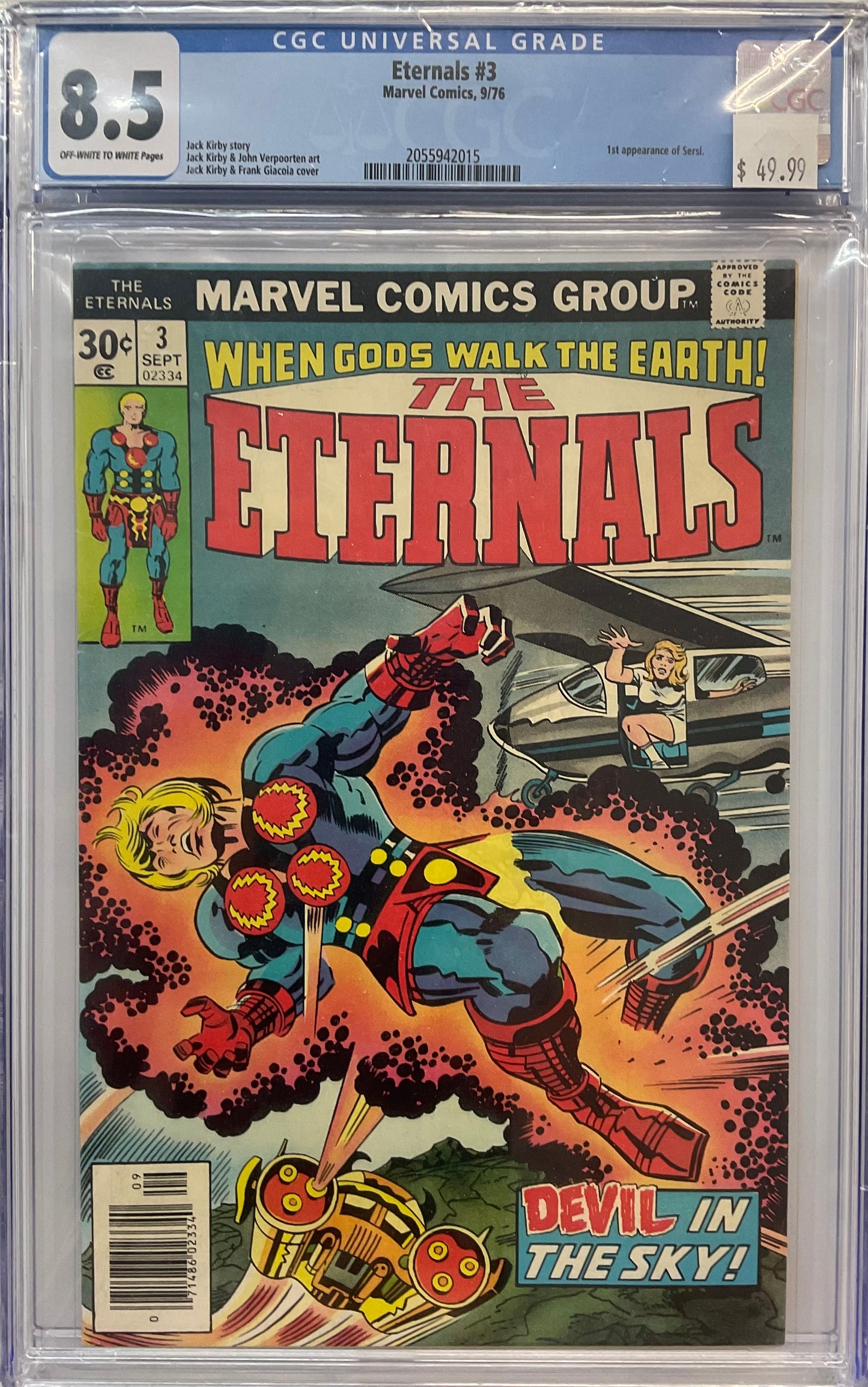 Eternals #3, CGC 8.5, 1st Appearance of Sersi