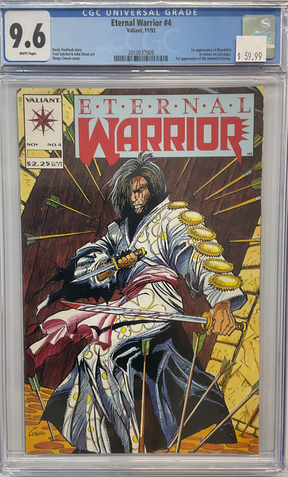 Eternal Warrior #4, CGC 9.6, 1st App of Bloodshot & Immortal Enemy