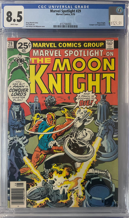 Marvel Spotlight #29, 8.5, Moon Knight & Conquer-Lord App