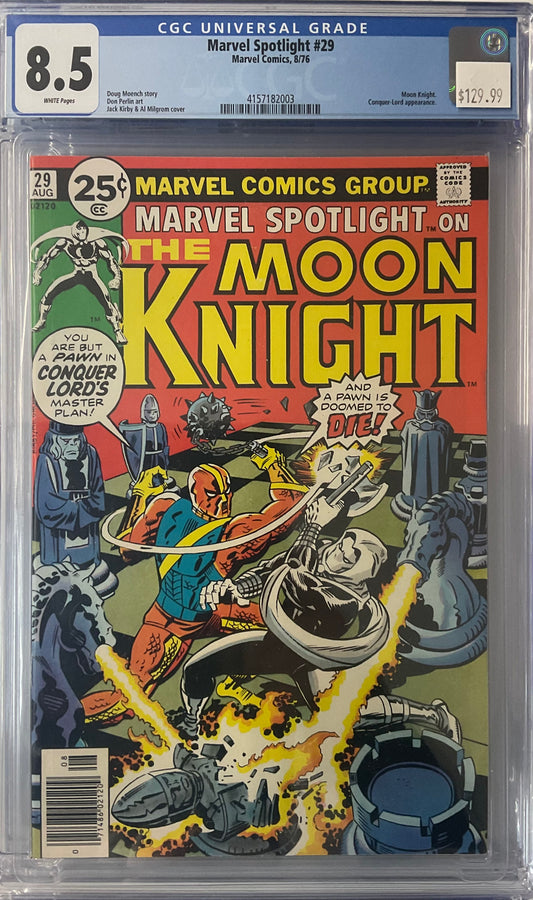 Marvel Spotlight #29, 8.5, Moon Knight & Conquer-Lord App