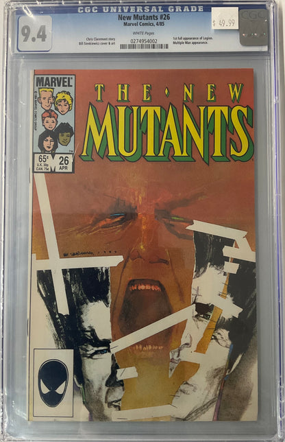New Mutants #26, 9.4, 1st Full Appearance of Legion