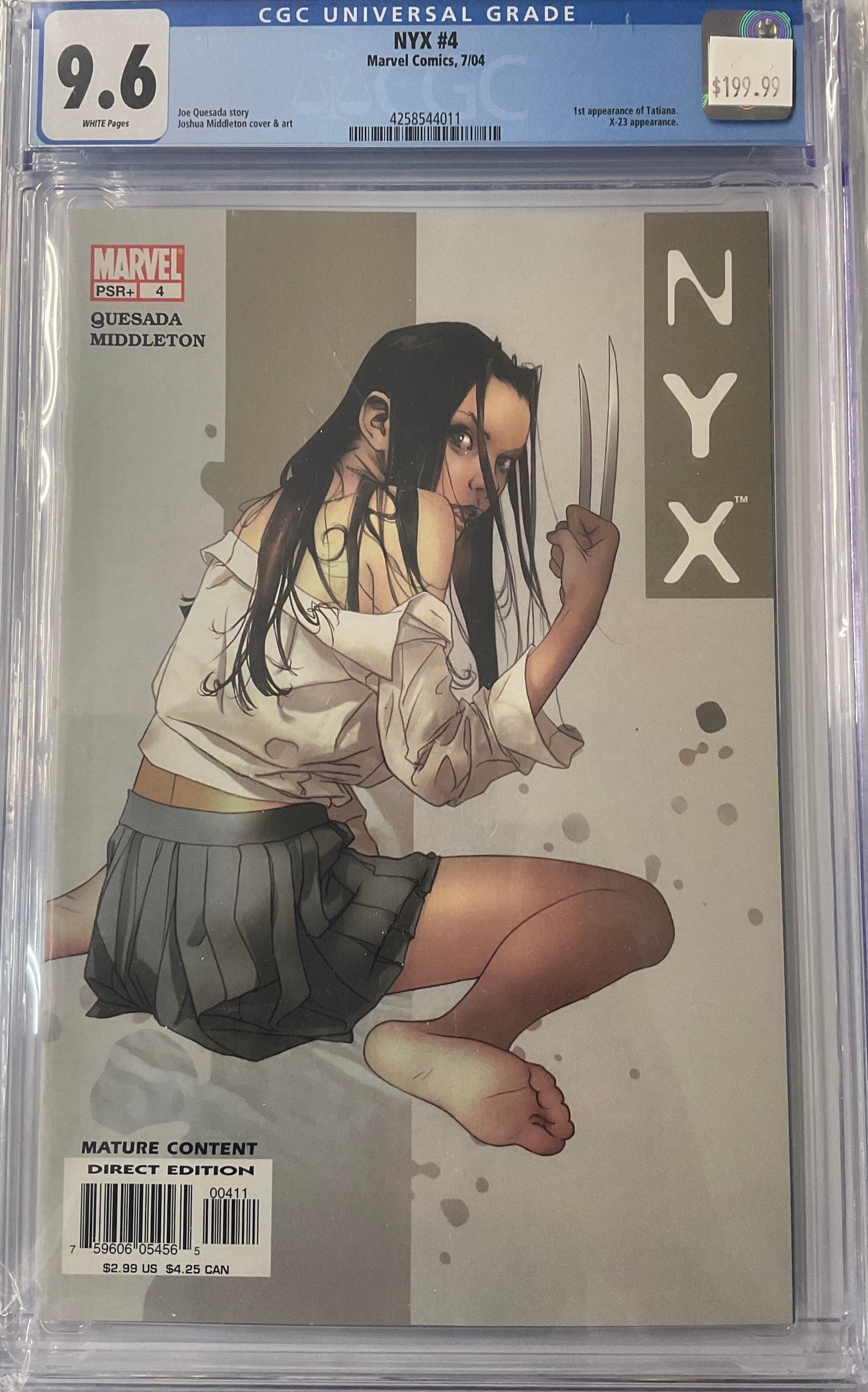 NYX #4, 9.6, 1st App of Tatiana/X-23 Appearance