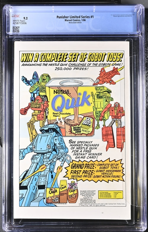 Punisher Limited Series #1, 9.2, Jigsaw Appearance