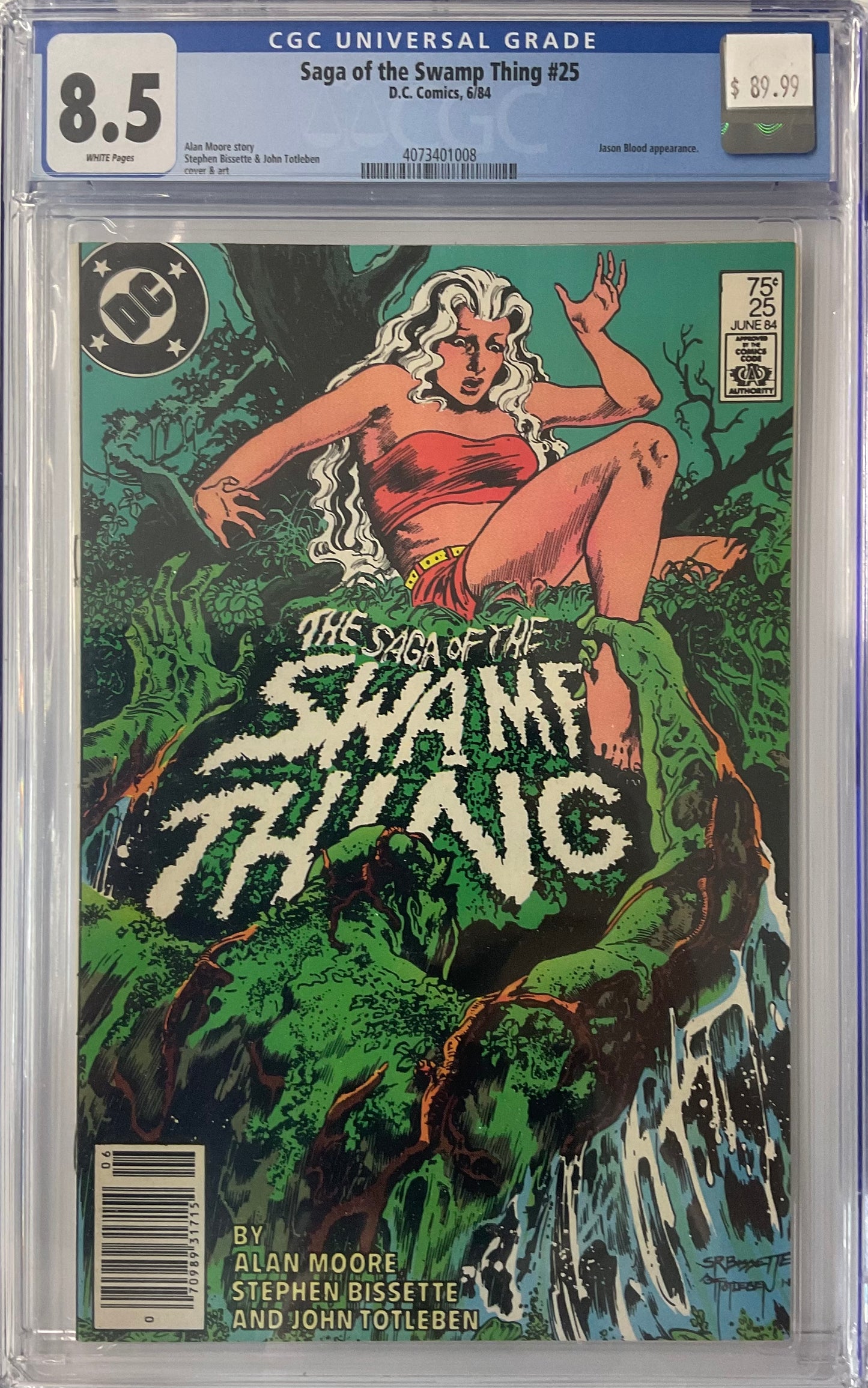 The Saga of Swamp Thing #25, 8.5, Jason Blood Appearance