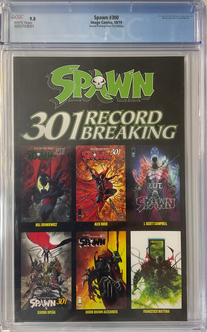 Spawn #300, 9.8, Amazing Spider-Man #300 homage
