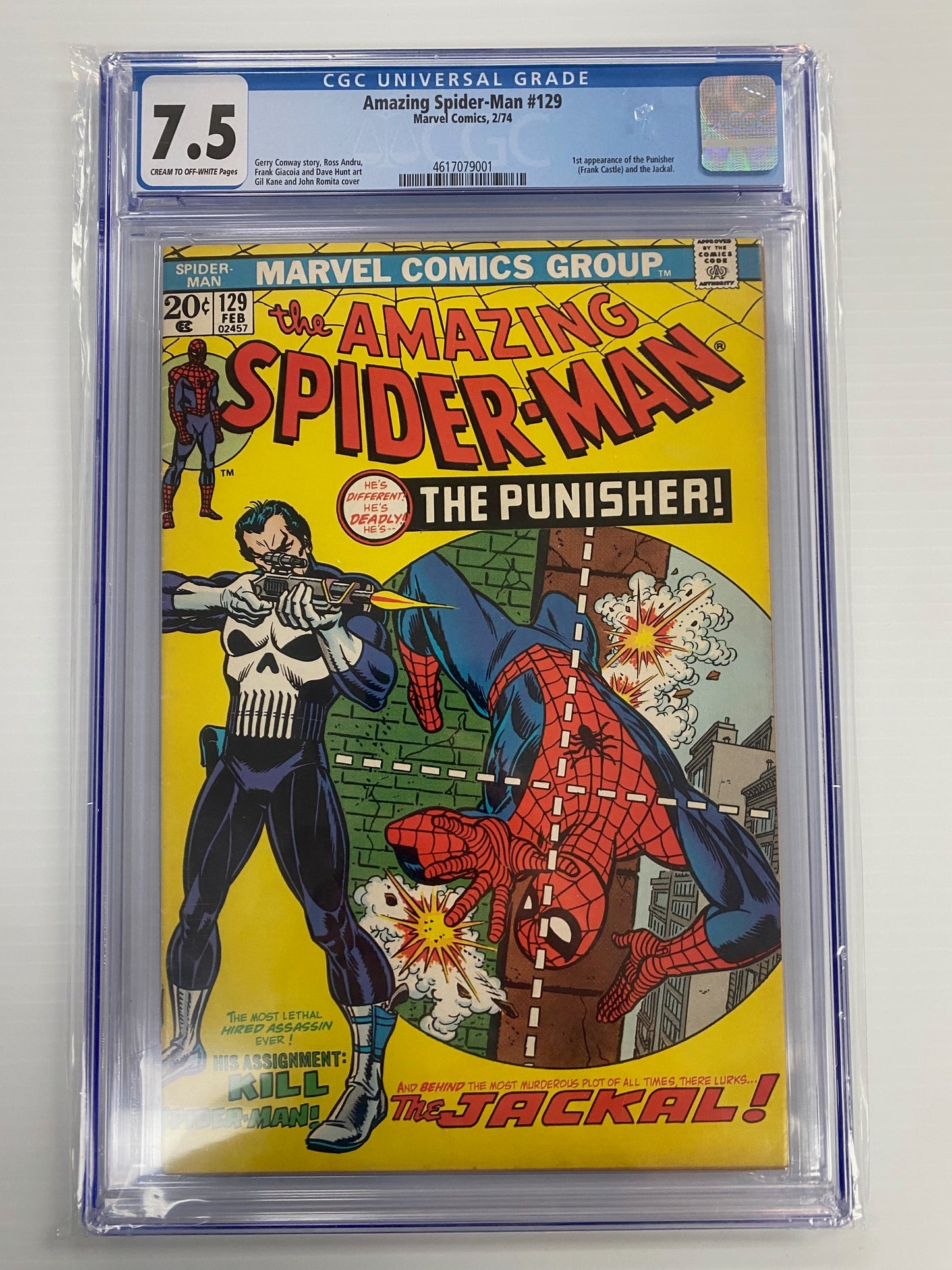 Amazing Spider-Man #129 CGC 7.5 1st Appearance of the Punisher