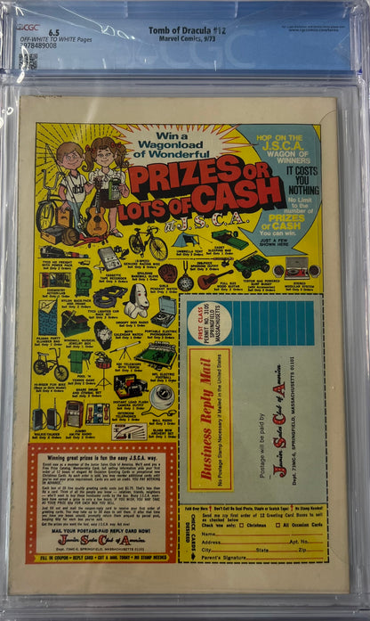 Tomb of Dracula #12 6.5