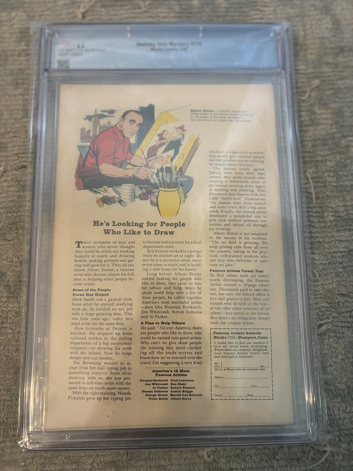 Journey into the Mystery with Thor #118 CGC Conserved 6.5 - Back