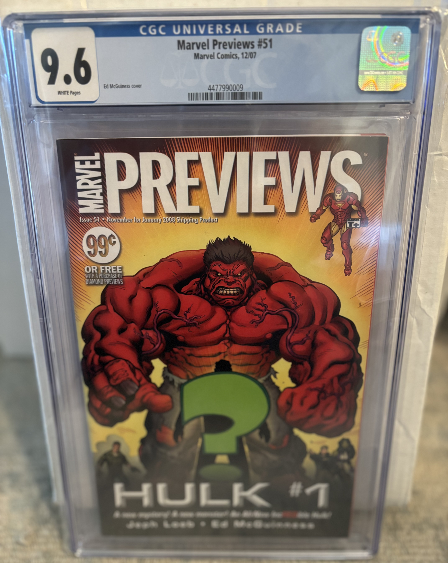 Marvel Previews #51 CGC 9.6 - Ed McGuiness Cover - Front