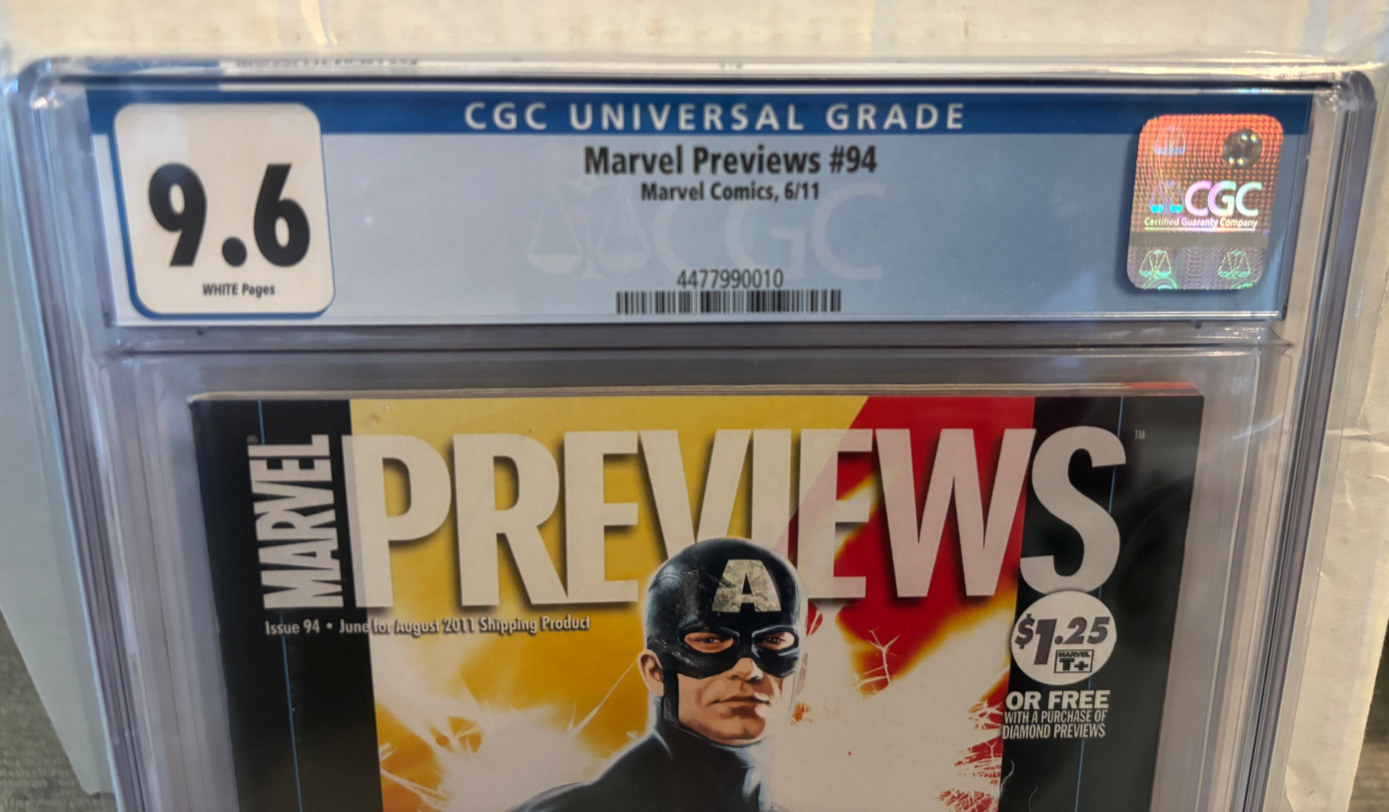 Marvel Previews #94 CGC 9.6 - Label