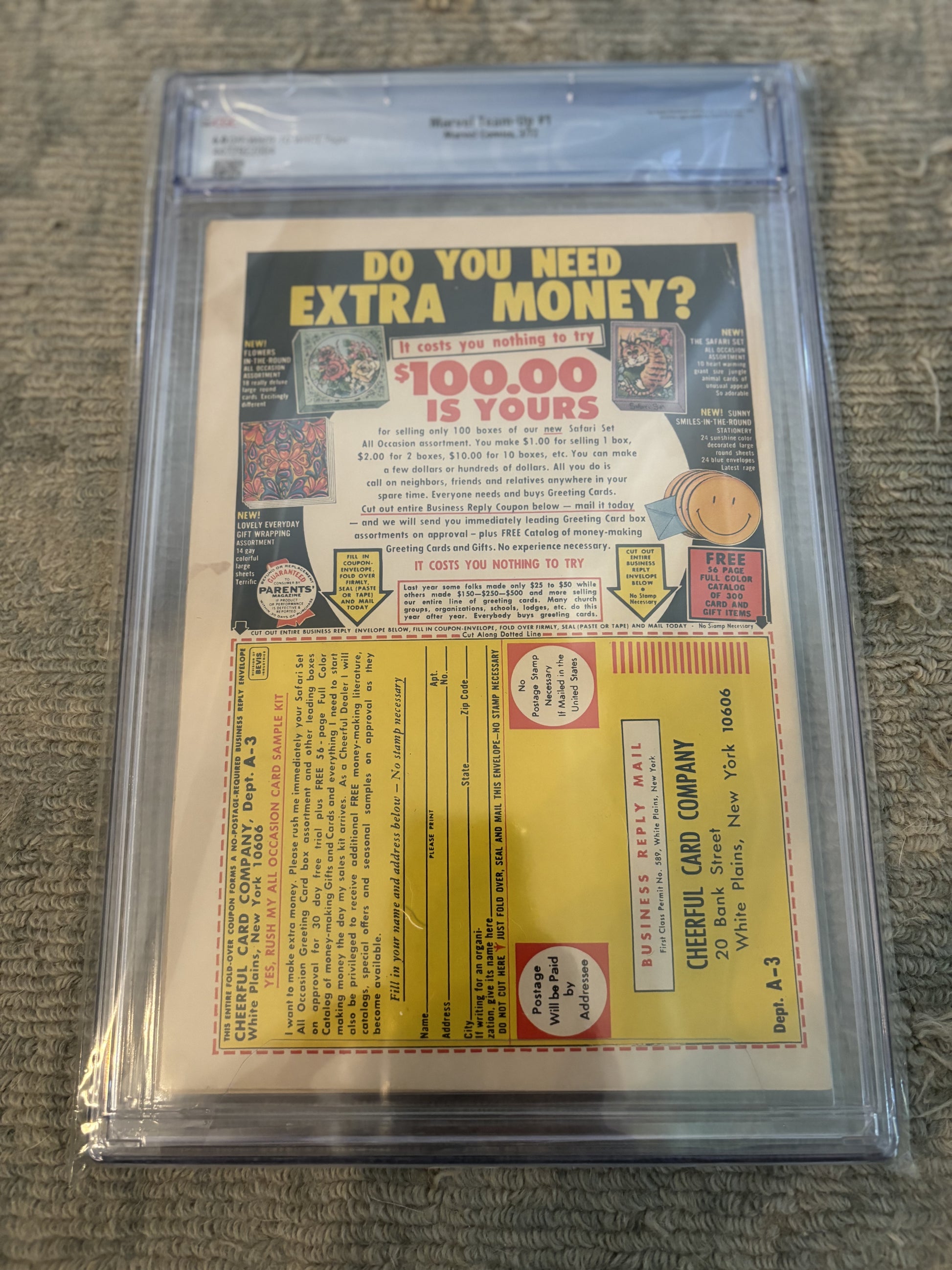 Marvel Team-Up #1 CGC 6.0 - Back