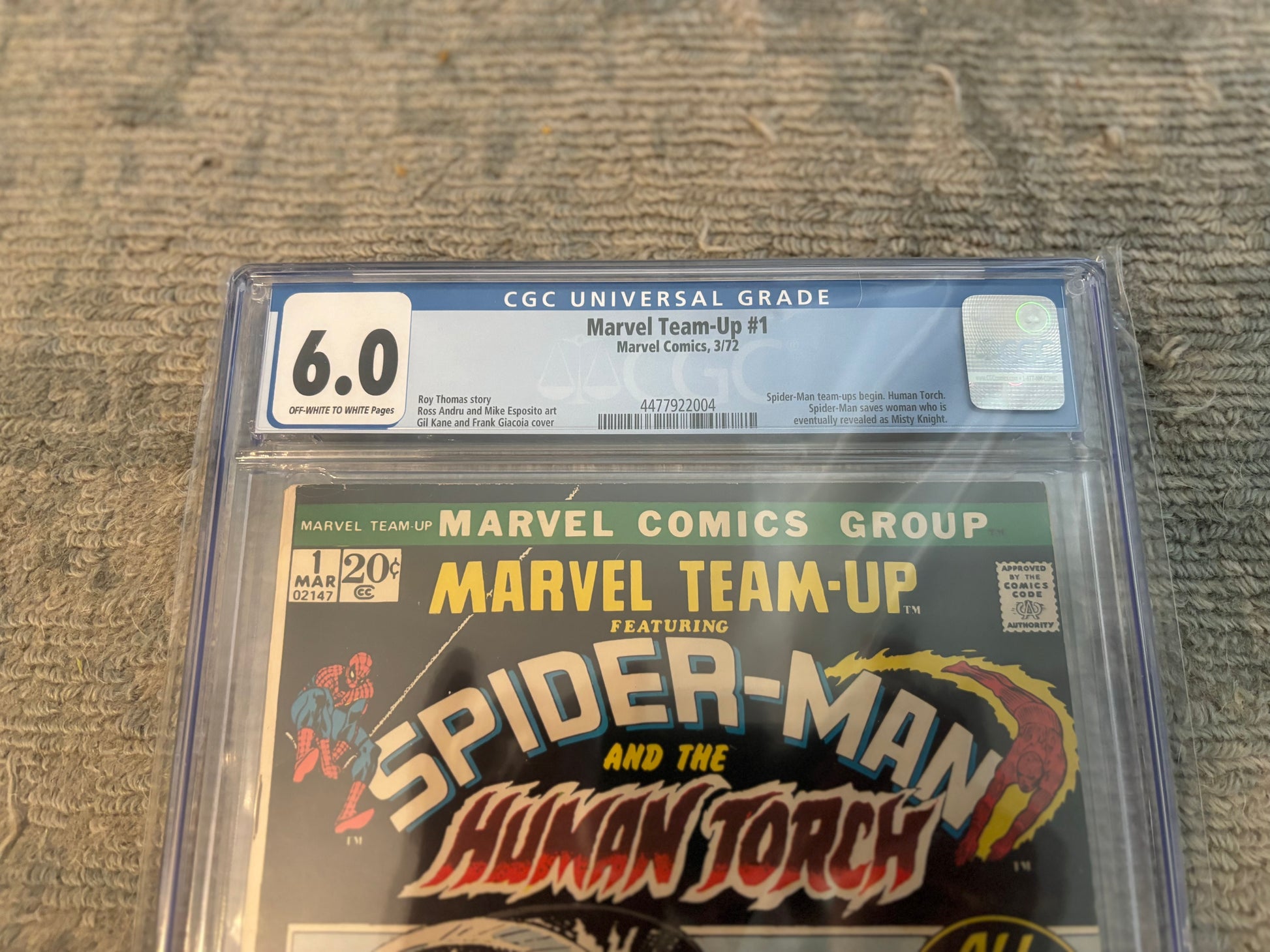 Marvel Team-Up #1 CGC 6.0 - Label