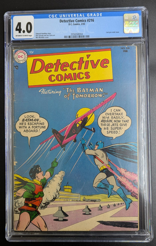 Detective Comics #216 CGC 4.0 Last Pre-Code Issue