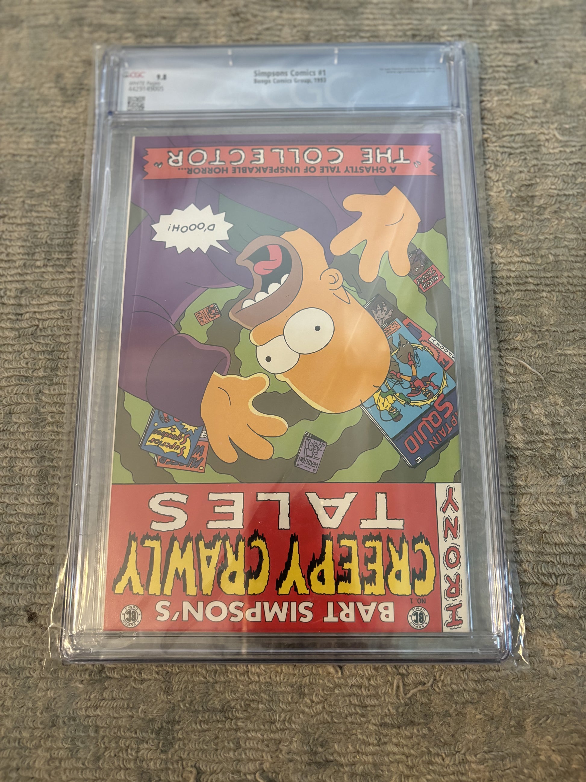 Simpsons Comics #1 CGC 9.8 First Issue Collector's Item - Back