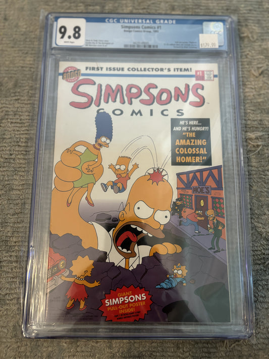 Simpsons Comics #1 CGC 9.8 First Issue Collector's Item - Front