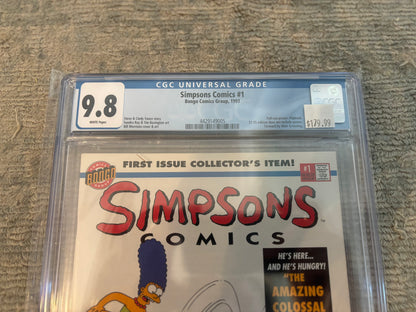 Simpsons Comics #1 CGC 9.8 First Issue Collector's Item - Label