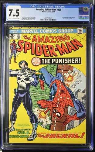 Amazing Spider-Man #129 CGC 7.5 1st Appearance of the Punisher