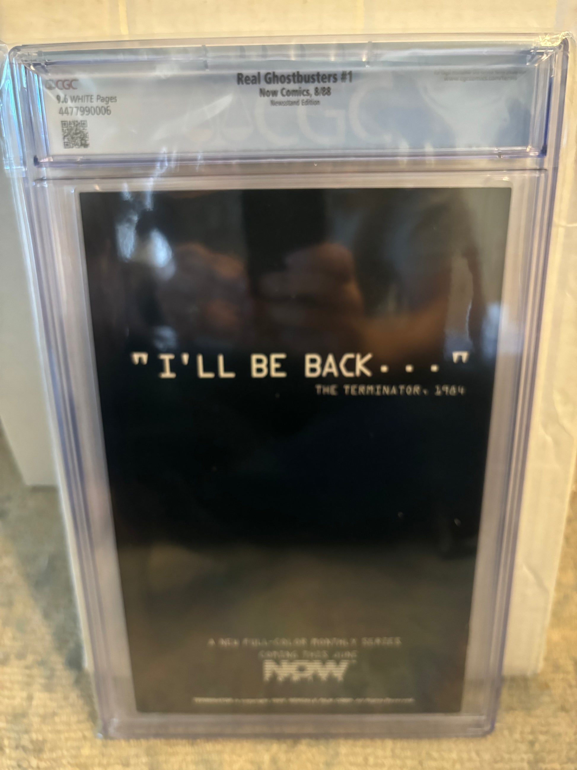 The Real Ghostbusters #1 Newsstand Edition CGC 9.6 - Back