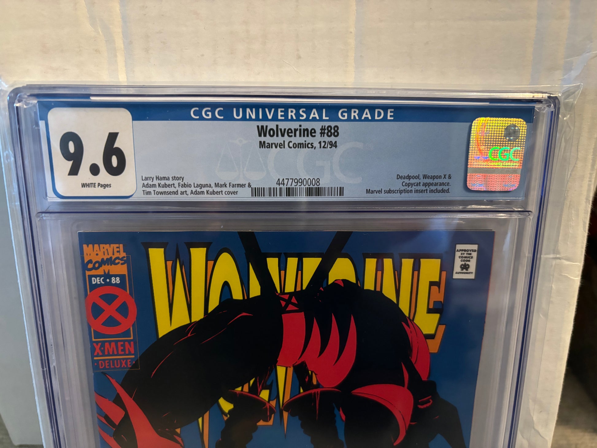Wolverine #88 CGC 9.6 - Deadpool, Weapon X, & Copycat Appearance - Label