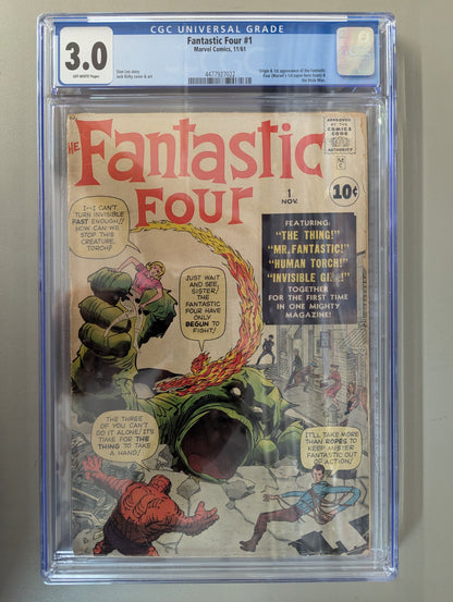 Fantastic Four #1 (1961) CGC 3.0 - 1st Appearance of the Fantastic Four - Covert Comics and Collectibles