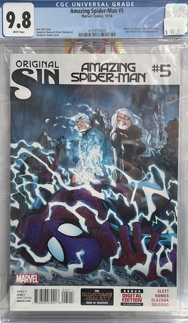 Amazing Spider-Man #5, 9.8, (Black Cat, Electro, Silk, Goblin King, Eel & Mister Negative Appearance)