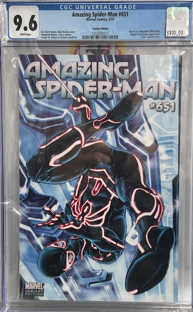 Amazing Spider-Man #651, CGC 9.6 "Tron" Variant Cover