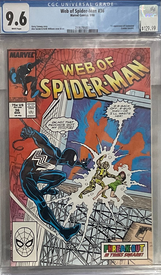 Web of Spider-Man #36 CGC 9.6 1st appearance of Tombstone