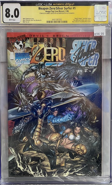 Weapon Zero/Silver Surfer #1 CGC SIGNED BY STAN LEE