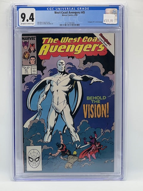 West Coast Avengers #45, 9.4 (Avengers #57 cover homage.)