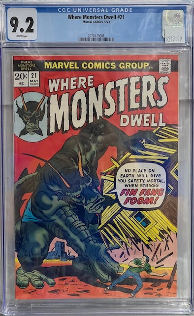 Where Monsters Dwell #21 CGC 9.2