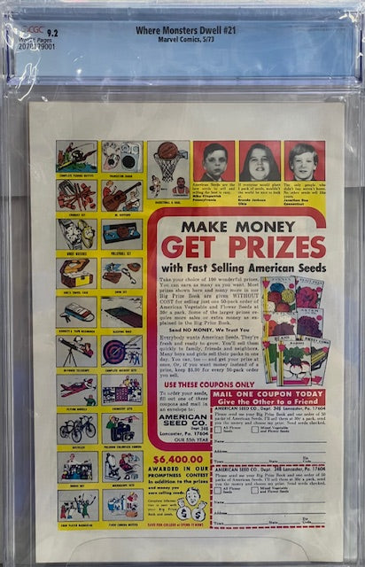 Where Monsters Dwell #21 CGC 9.2