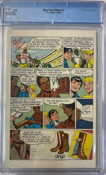New Teen Titans #2 7.5 1st Deathstroke App