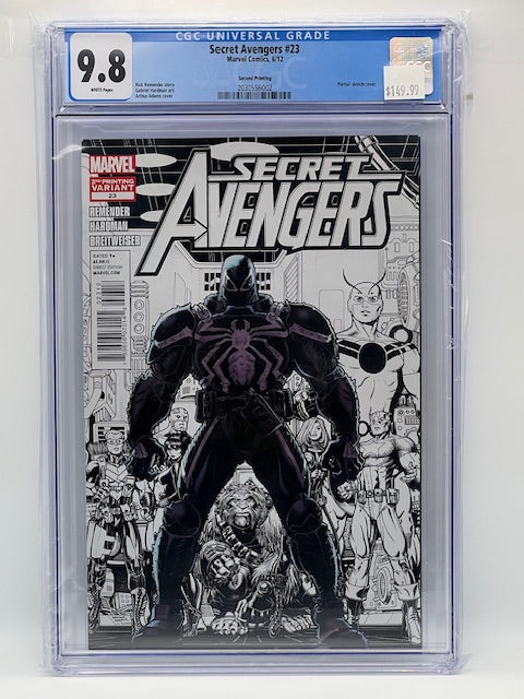 Secret Avengers #23 (9.8) (Partial Sketch Cover)